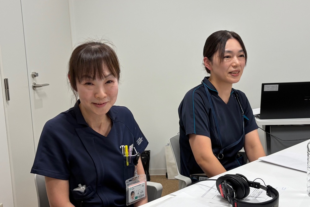 森看護師長、真鍋看護師長